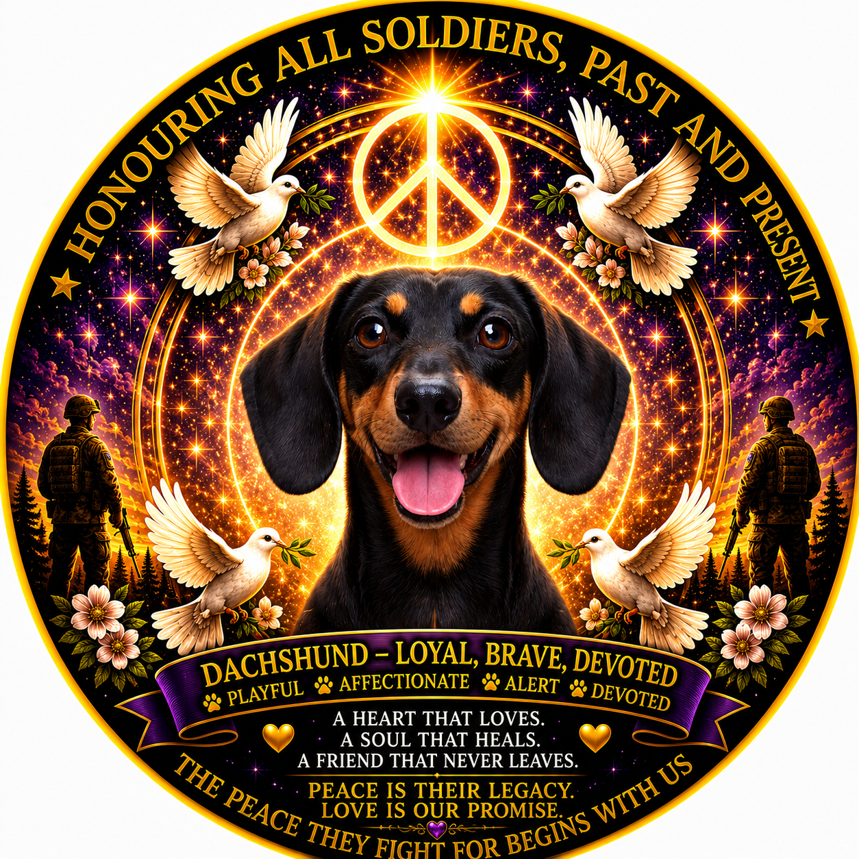 Dachshund black and tan artwork